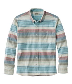 Men's Comfort Stretch Pima Tee Shirt, Long-Sleeve, Stripe