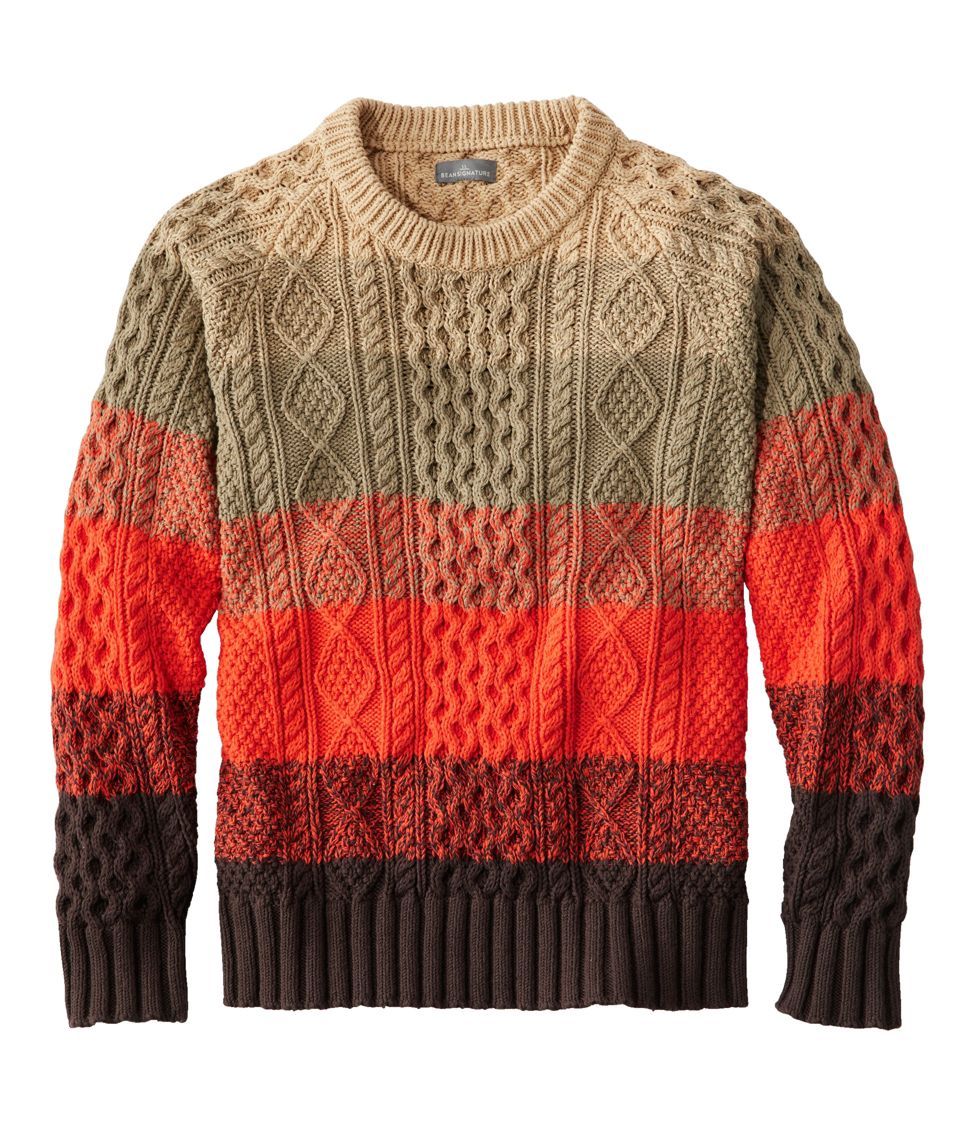 Mens cotton shop fisherman sweater