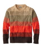 Men's Signature Cotton Fisherman Sweater, Crewneck, Stripe
