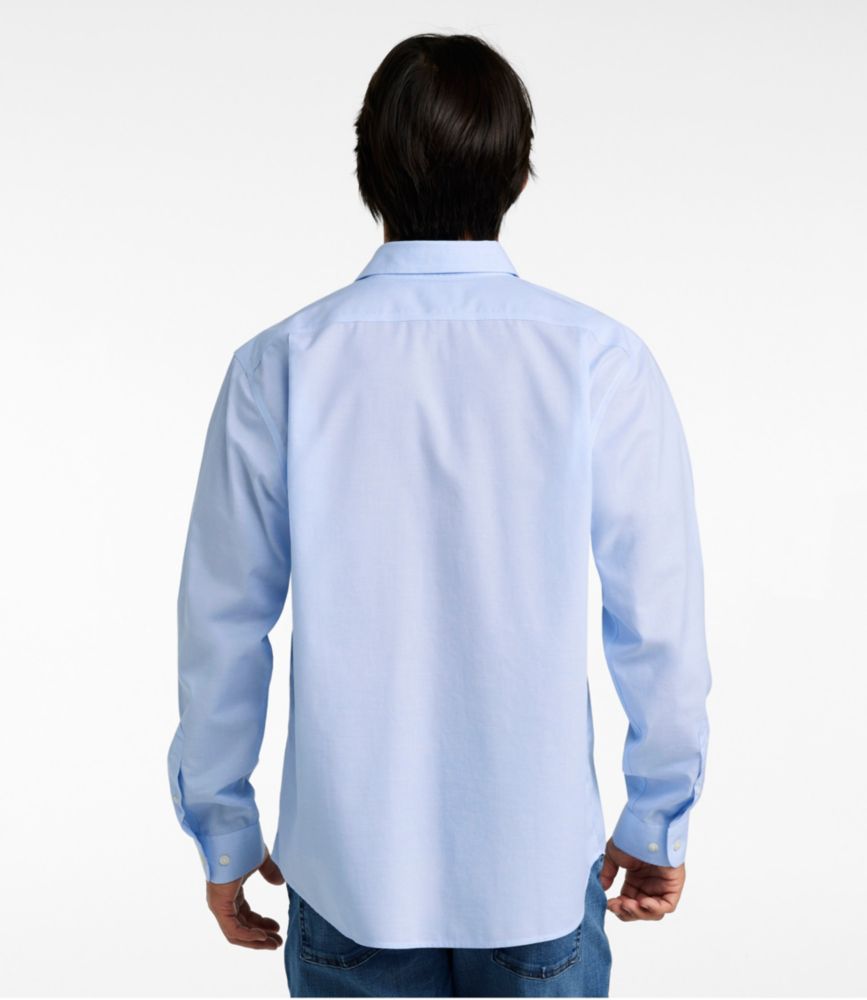 Men's Bean's Wrinkle-Free Everyday Shirt, Traditional Untucked Fit, Long-Sleeve, White, small image number 3