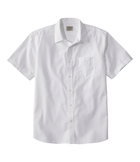 Bean's Everyday Wrinkle-Free-Shirt, Short-Sleeve, White, large image number 0