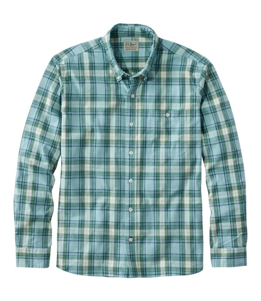 Men's Peach Comfort Relaxed Fit Chambray Weave Cotton Casual Shirt
