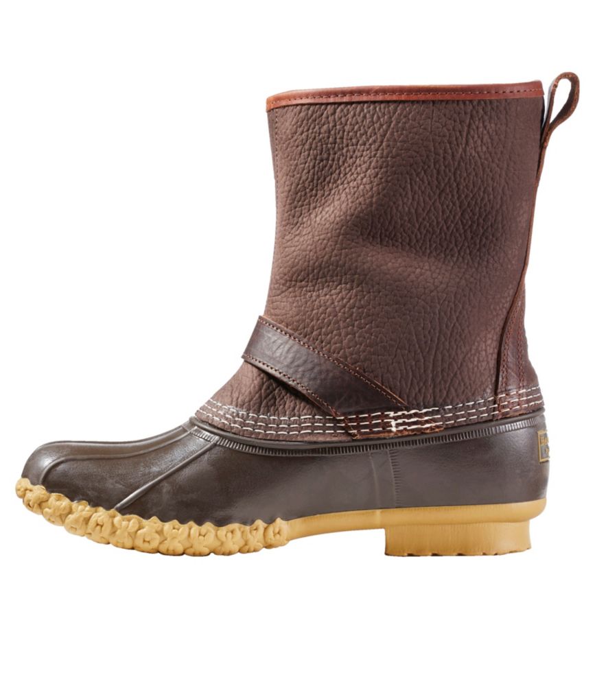 Men's Bean Boots, 10" Engineer Buckle Flannel-Lined