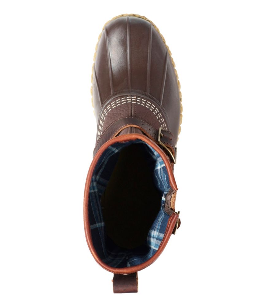Men's Bean Boots, 10" Engineer Buckle FlannelLined Bean Boots at L.L