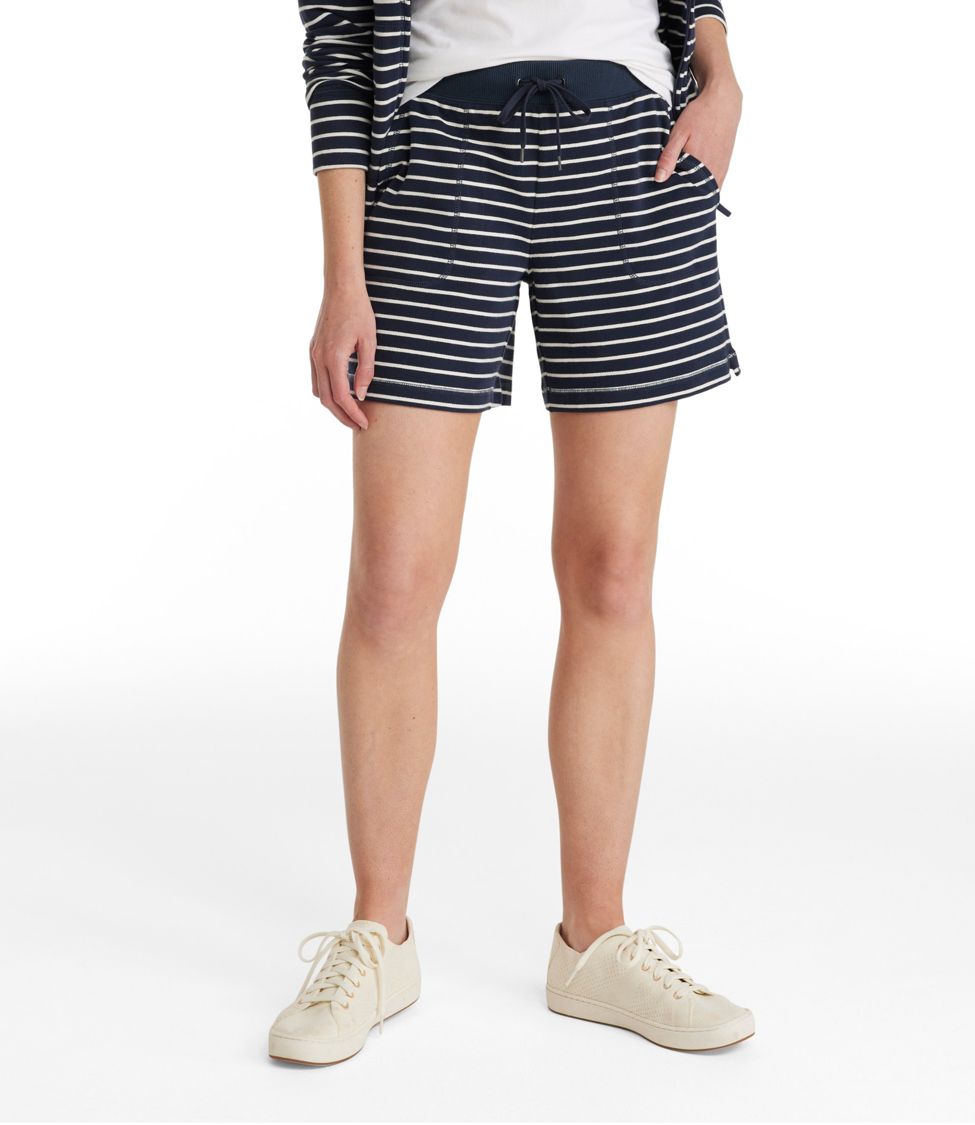 Women's Ultrasoft Sweats 6 Shorts, Stripe at L.L. Bean