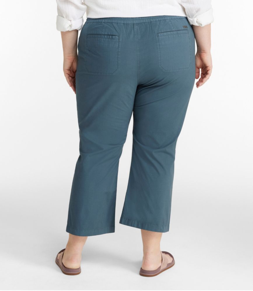 Women's Stretch Ripstop Pull-On Pants, Wide-Leg Ankle