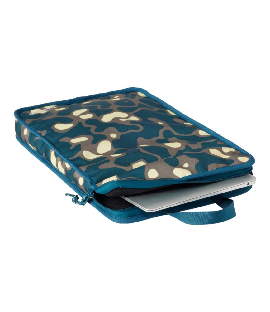 Padded Laptop Sleeve, Print, Deep Water Camo, small image number 3