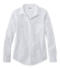 LADIES OXFORD NON-IRON POINT COLLAR DRESS SHIRT - WHITE - 5978