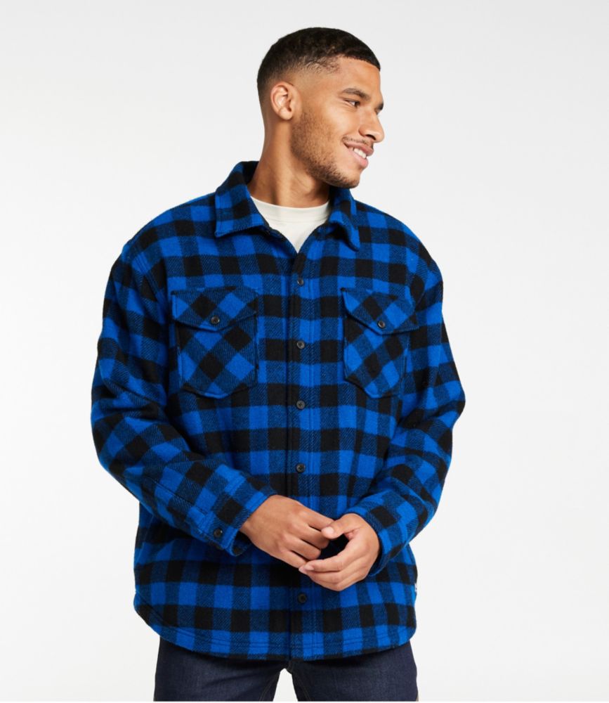 Men's Maine Guide Sherpa Lined Wool Shirt