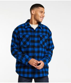 Men's Maine Guide Sherpa Lined Wool Shirt