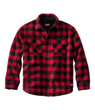 Men's Maine Guide Sherpa Lined Wool Shirt