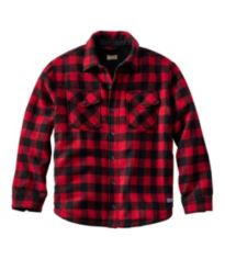 Men's Sherpa-Lined Scotch Plaid Shirt, Slightly Fitted | Casual