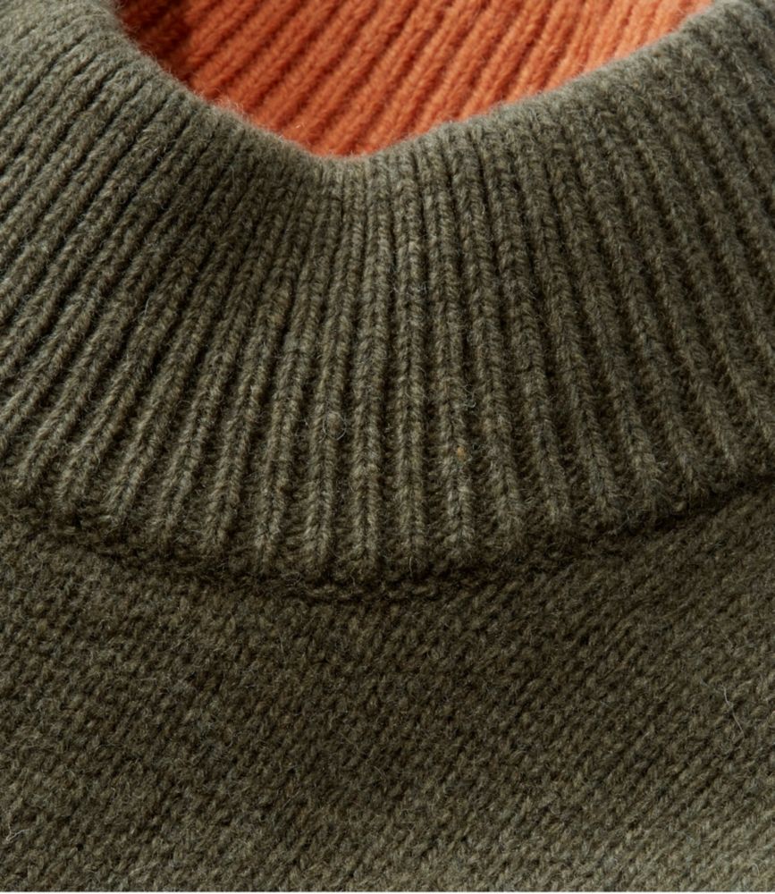 Women's Maine Guide Mock Crew Sweater, Silver Birch, small image number 4
