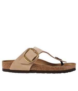 Women's Birkenstock Big Buckle Gizeh Sandals, Nubuck