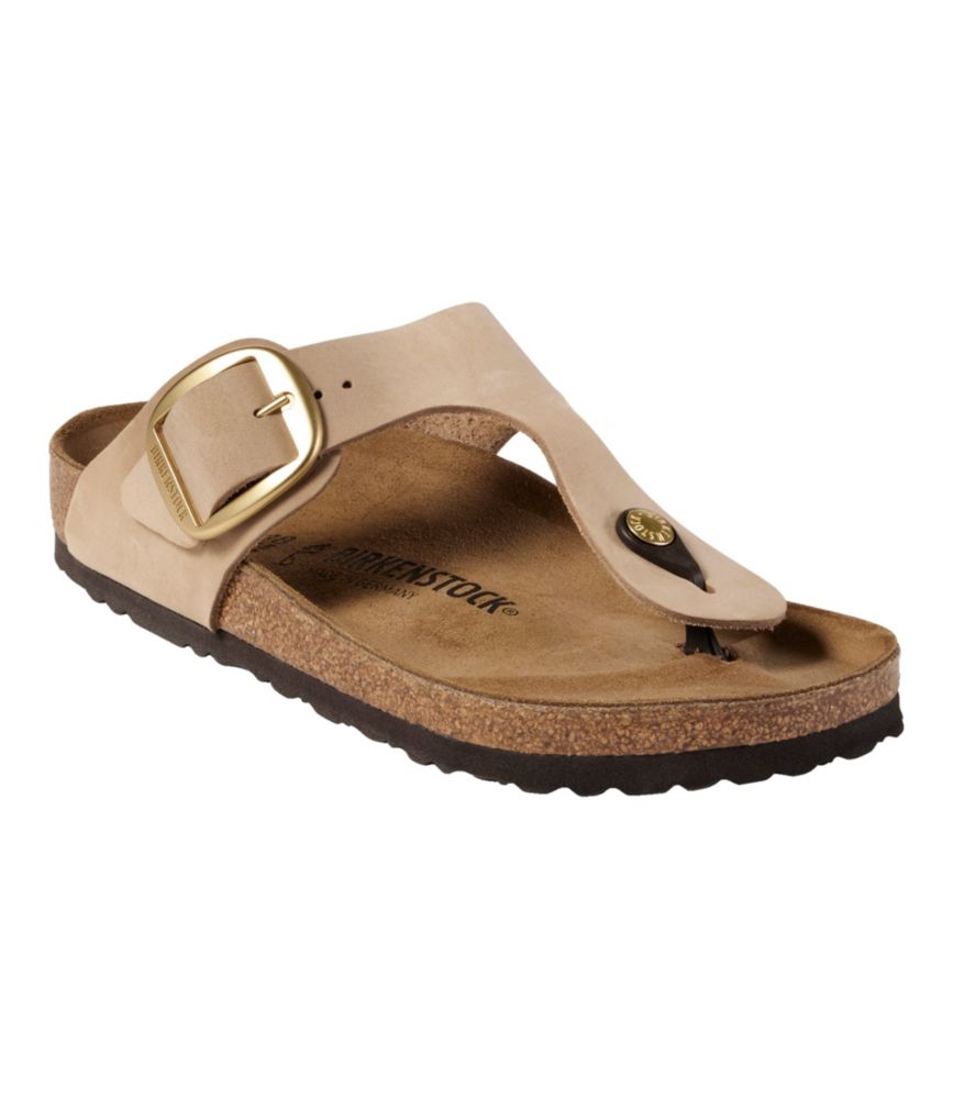 Women's Birkenstock Big Buckle Gizeh Sandals, Nubuck