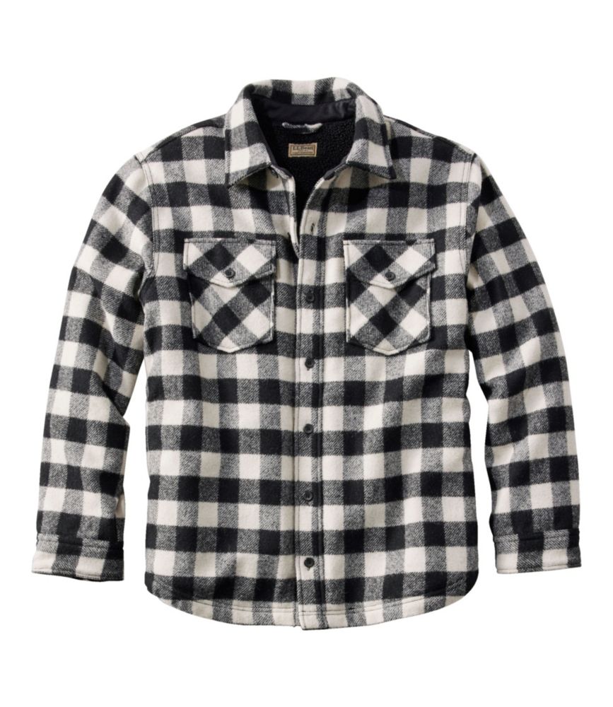 Men's Maine Guide Sherpa Lined Wool Shirt