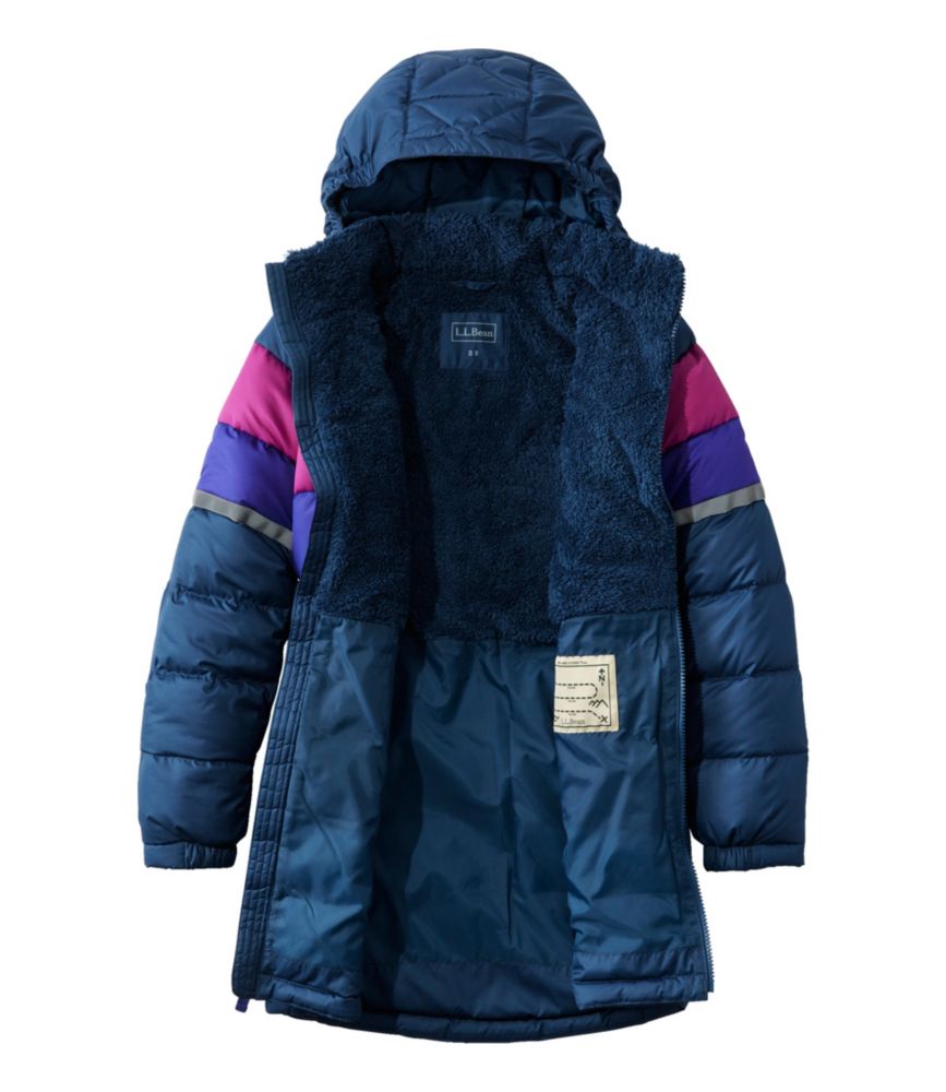 Kids' Bean's Down Coat, Colorblock, Bright Mariner Colorblock, small image number 5