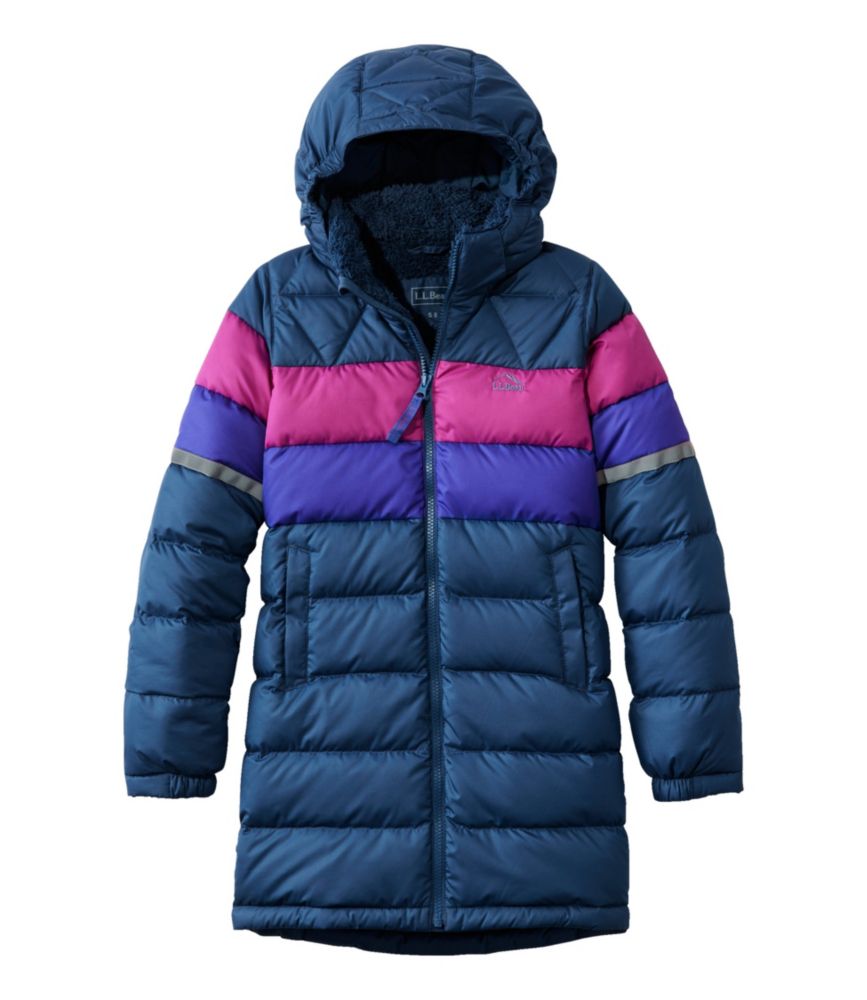 Kids' Bean's Down Coat, Colorblock