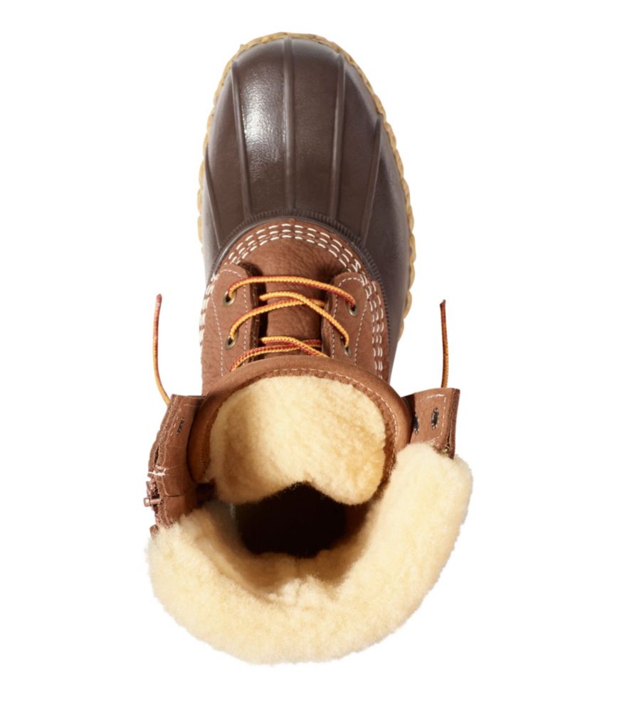 Women's Bean Boots, 10" Shearling-Lined Insulated Side Zip, Allspice/Bean Boot Brown/Gum, small image number 4