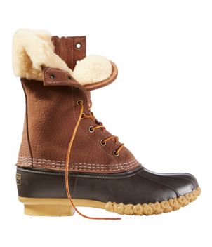 Women's Bean Boots, 10" Shearling-Lined Insulated Side Zip