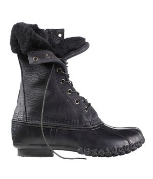 Women's Bean Boots, 10" Shearling-Lined Insulated Side Zip