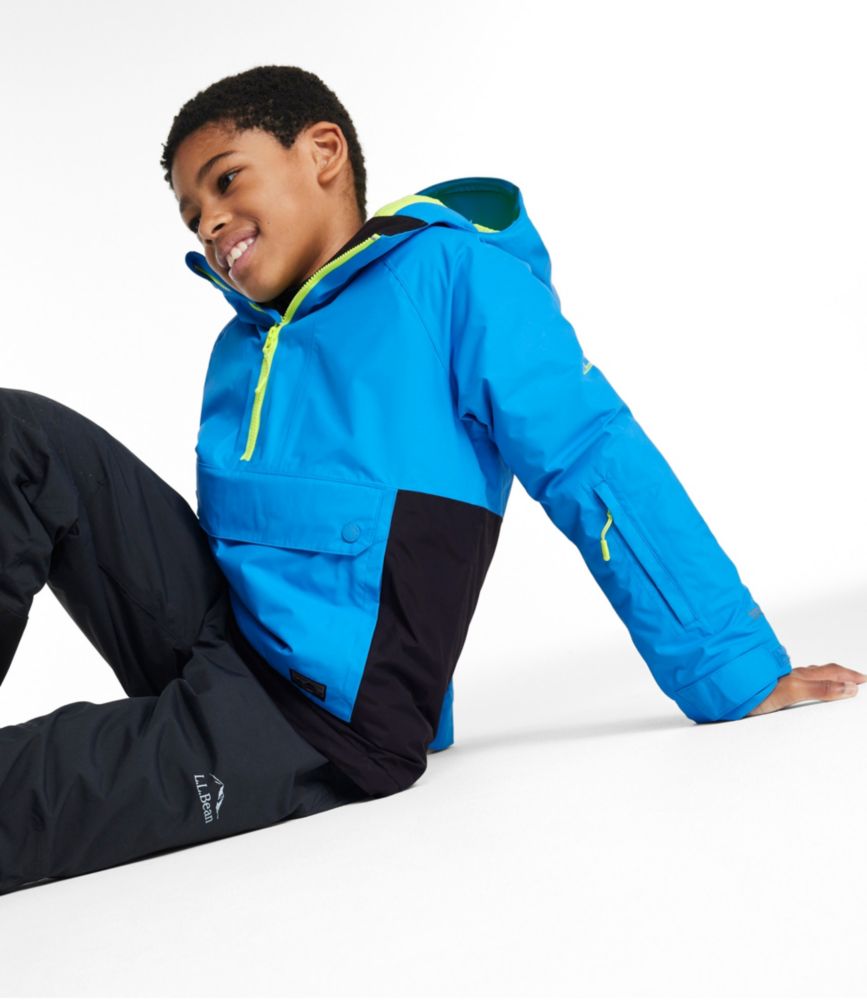 Kids' Wildcat Waterproof Ski Jacket, Anorak, Black/Medium Blue, small image number 5