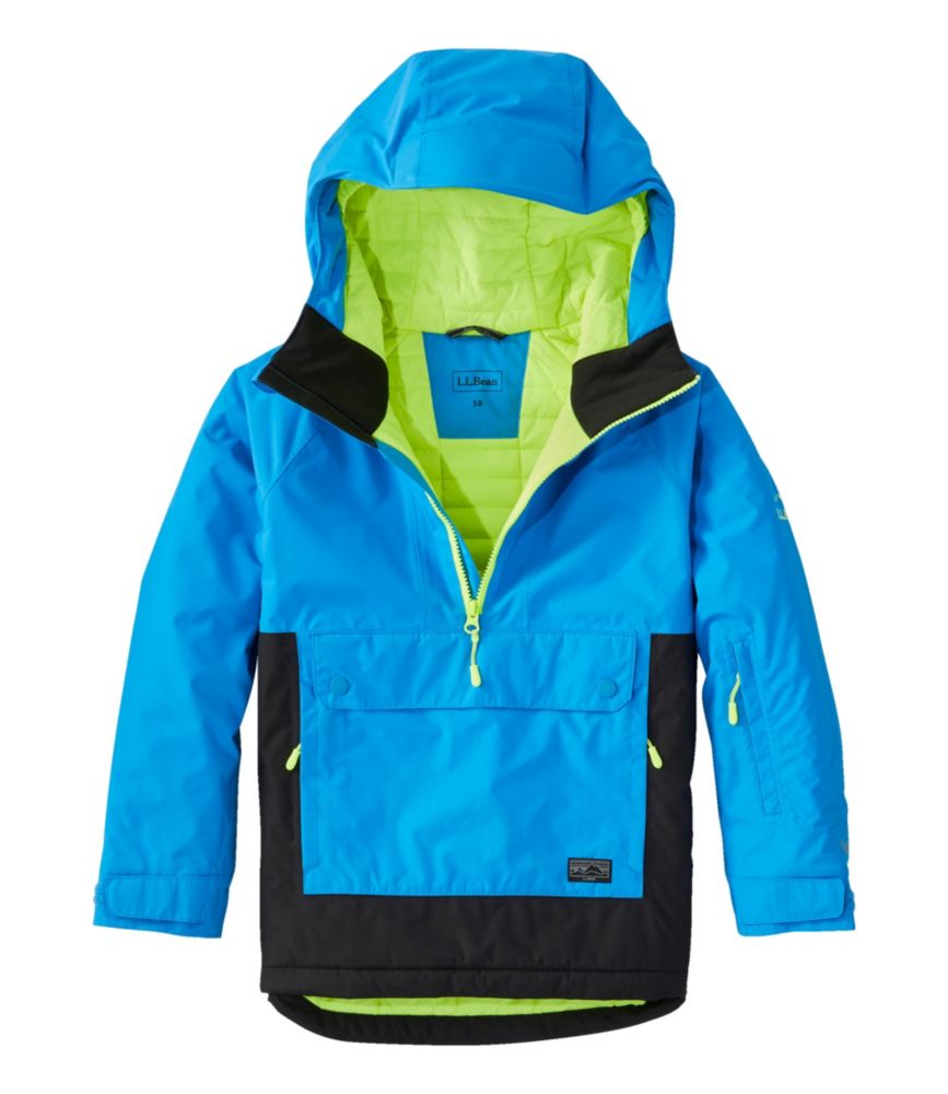 Kids' Wildcat Waterproof Ski Jacket, Anorak, Black/Medium Blue, small image number 6