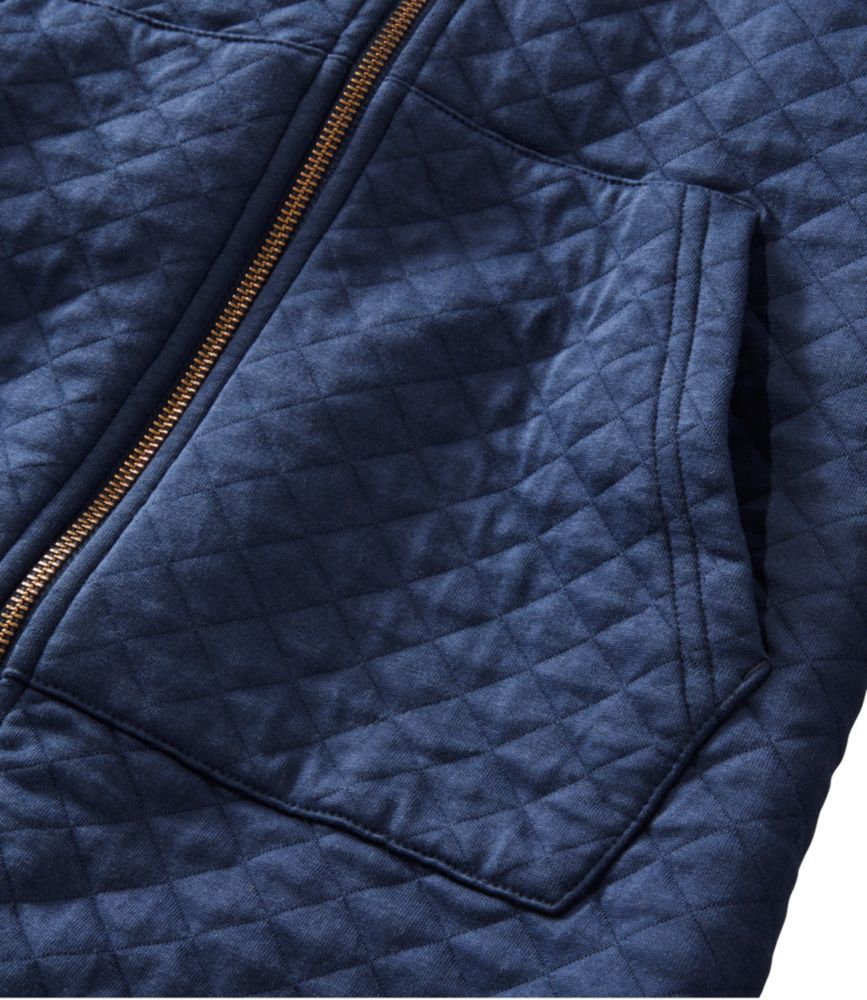 Women's Quilted Sweatshirt, Full-Zip Hooded Long Jacket, , small image number 3