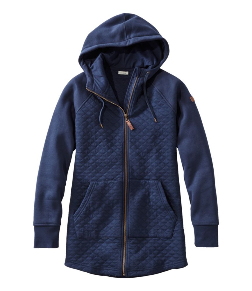 Quilted sweatshirt jacket best sale