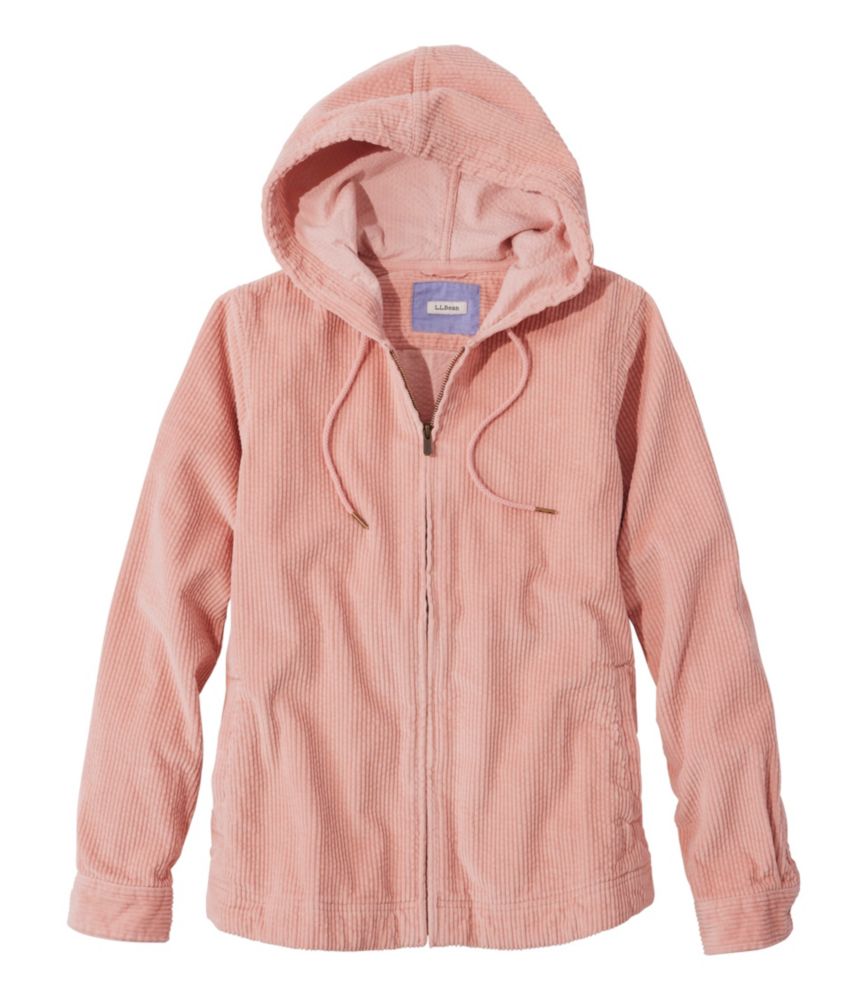 Women's Comfort Corduroy Relaxed Shirt, Zip Hoodie, Adobe Rose, small image number 1