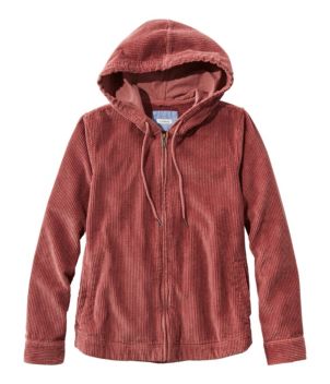 Women's Comfort Corduroy Relaxed Shirt, Zip Hoodie