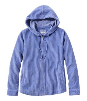 Women's Comfort Corduroy Relaxed Shirt, Zip Hoodie