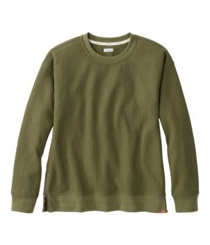 Women's Birchwood Brushed Waffle Top, Crewneck