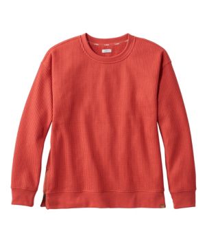 Women's Birchwood Brushed Waffle Top, Crewneck