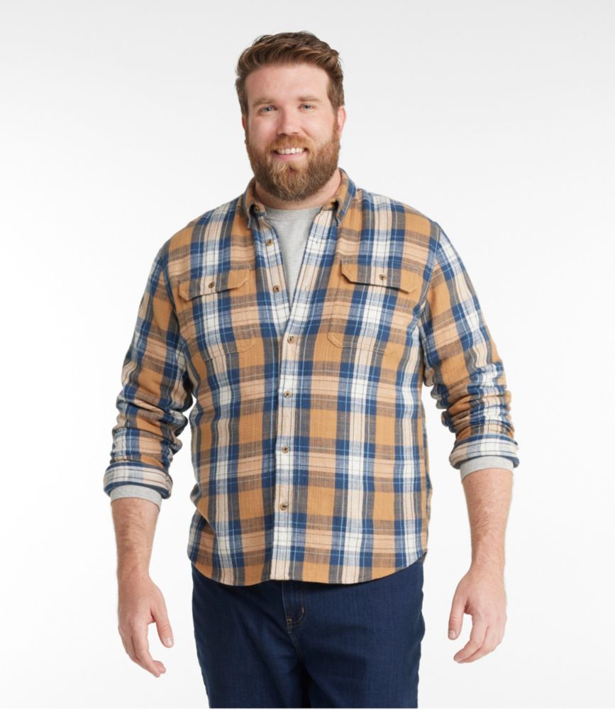 Men's 1912 Field Flannel Shirt, Slightly Fitted Untucked Fit, Plaid, Barley, small image number 4