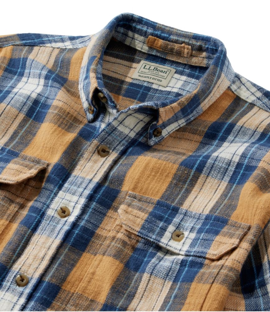 Men's 1912 Field Flannel Shirt, Slightly Fitted Untucked Fit, Plaid, Barley, small image number 6