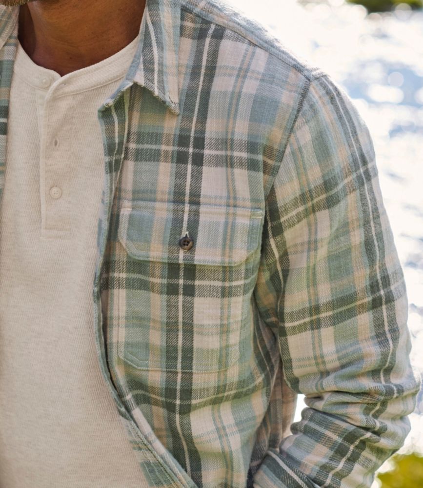 Men's 1912 Field Flannel Shirt, Slightly Fitted Untucked Fit, Plaid, Barley, small image number 8