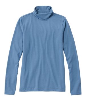 Women's Soft Stretch Supima-Blend Tee, Turtleneck