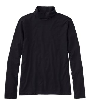 Women's Soft Stretch Supima-Blend Tee, Turtleneck