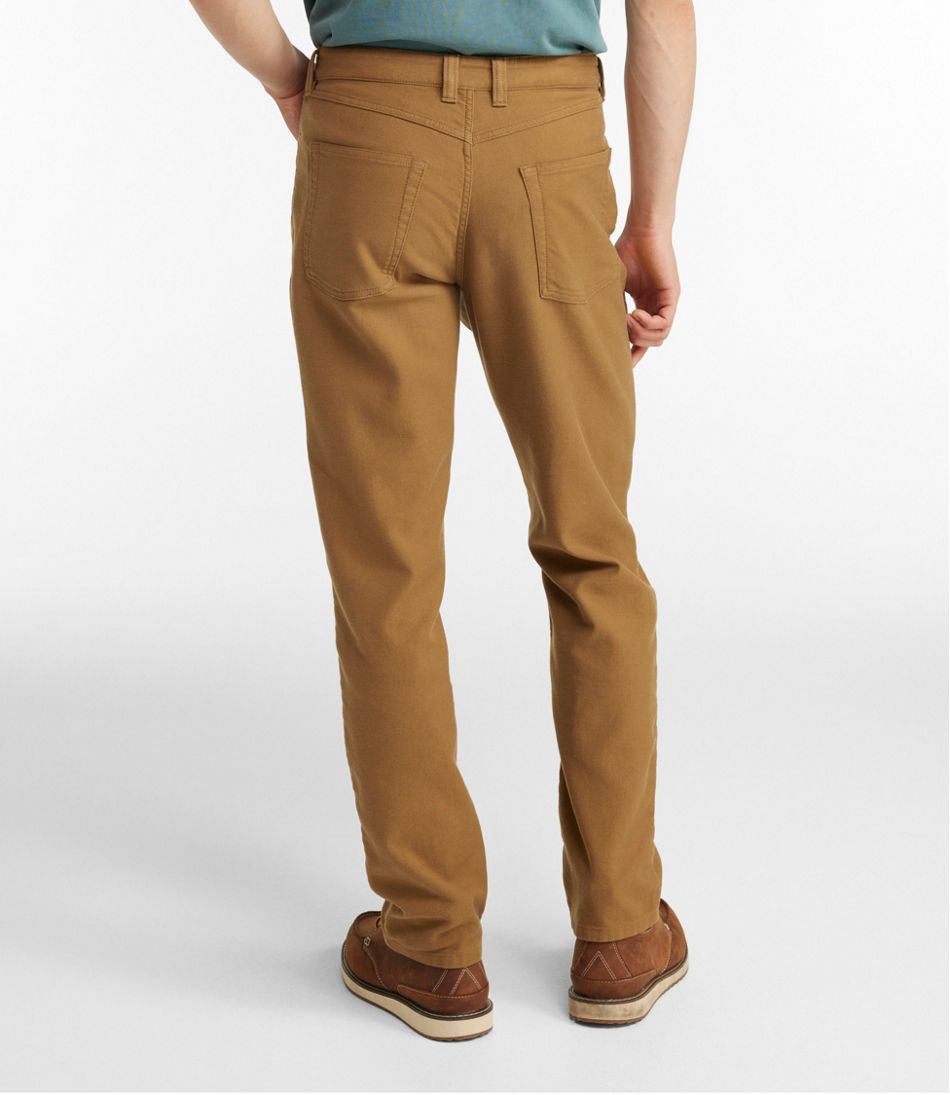 Men's Comfort Stretch Dock Pants, Standard Fit, Straight Leg, Flannel-Lined