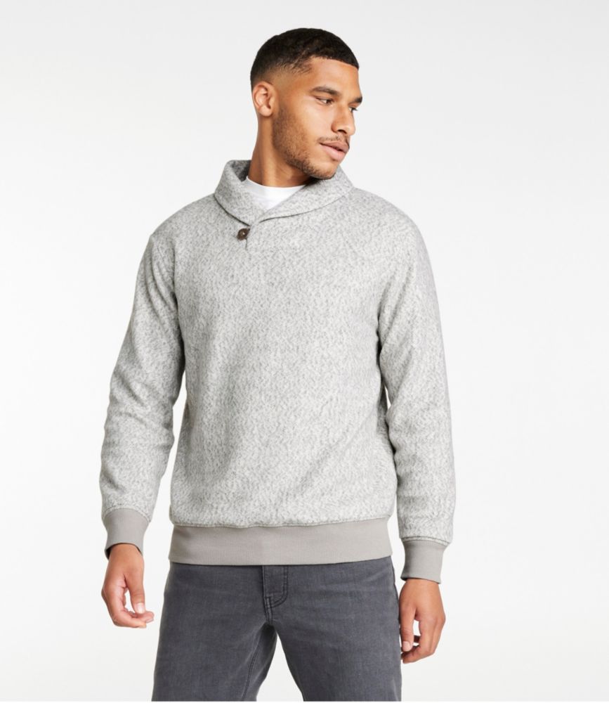 Men's Heritage Marled Fleece Pullover Sweater, Gray Heather, small image number 2