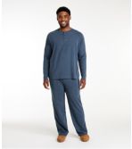 Men's Bean's Cotton Knit Pajamas, Henley PJ Set