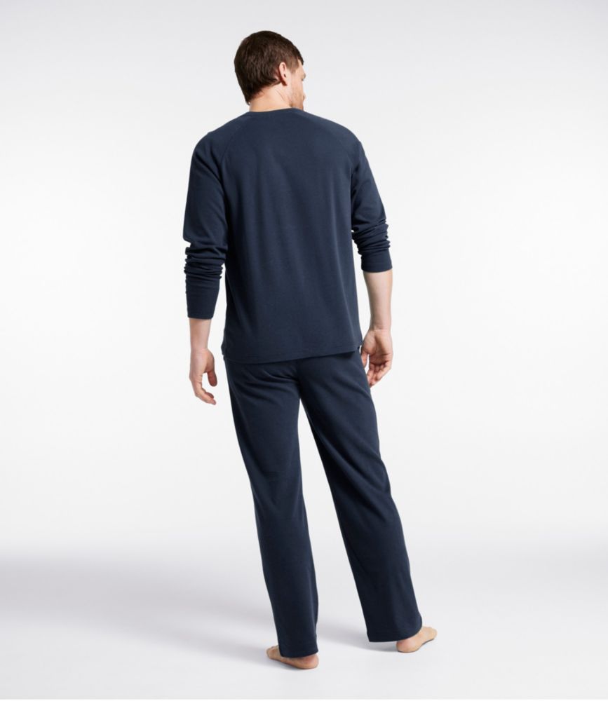 Men's Bean's Cotton Knit Pajamas, Henley PJ Set