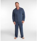Men's Bean's Cotton Knit Pajamas, Button-Front PJ Set