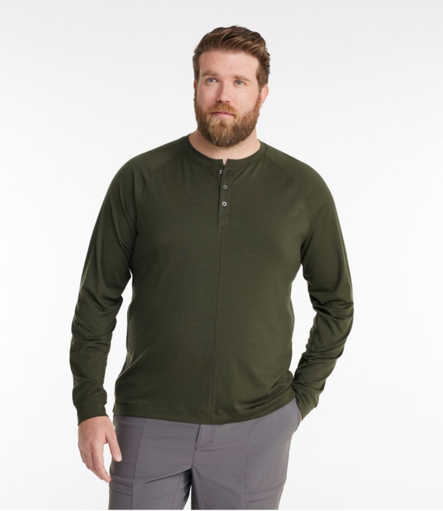 Men's Encompass Merino Wool-Blend Henley, Mallard Teal, small image number 4