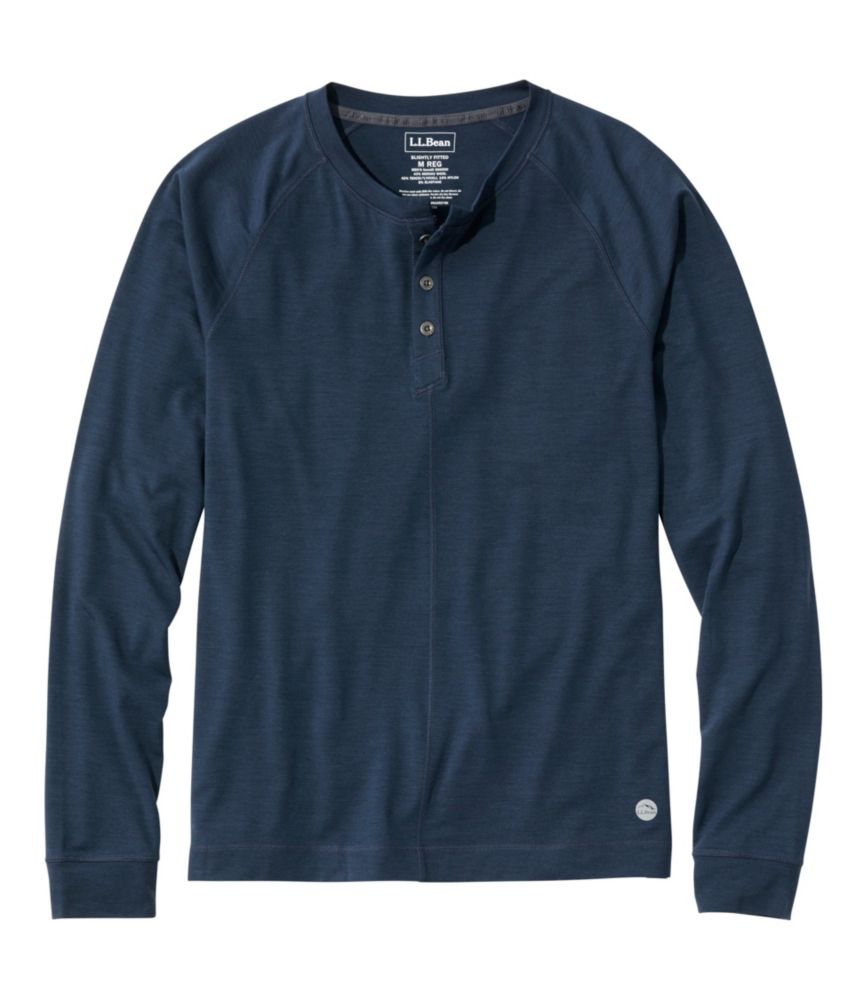 Men's Encompass Merino Wool-Blend Henley, Carbon Navy, small image number 1