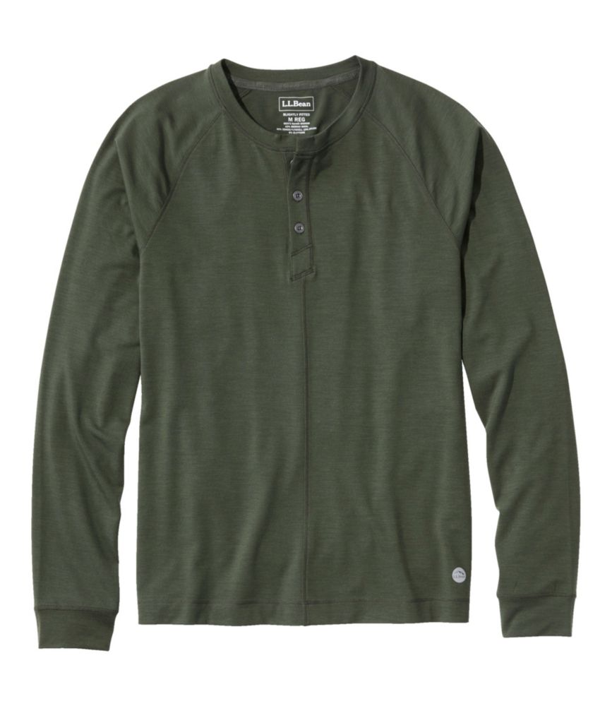 Men's Encompass Merino Wool-Blend Henley, Forest Shade, small image number 1