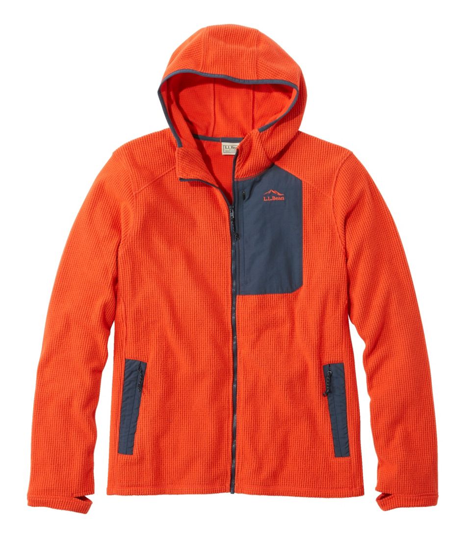 Men's Pathfinder Performance Fleece Jacket, Full-Zip Hoodie Orange Extra Large, Polyester Fleece | L.L.Bean