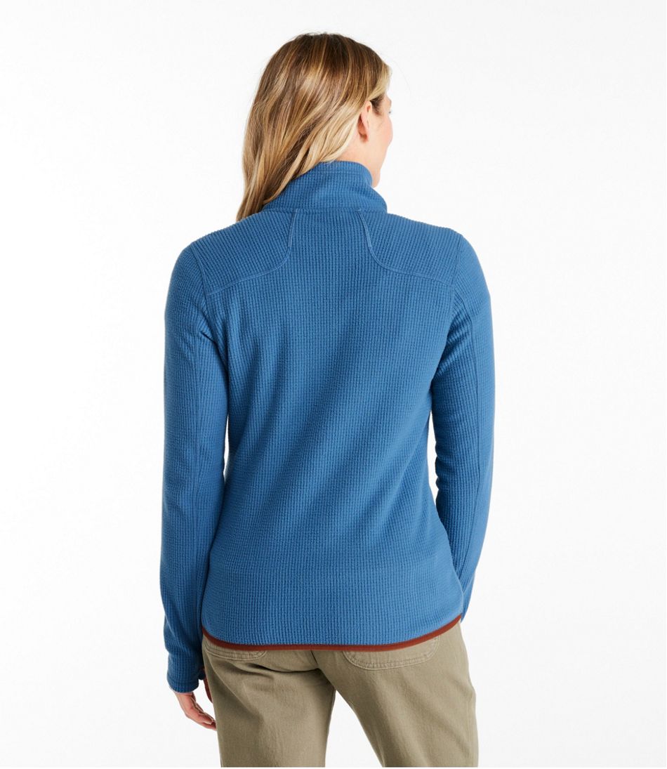 LL Bean 1/4 Zip Pullover Jacket Womens Size Medium Green Fleece 0 YS41
