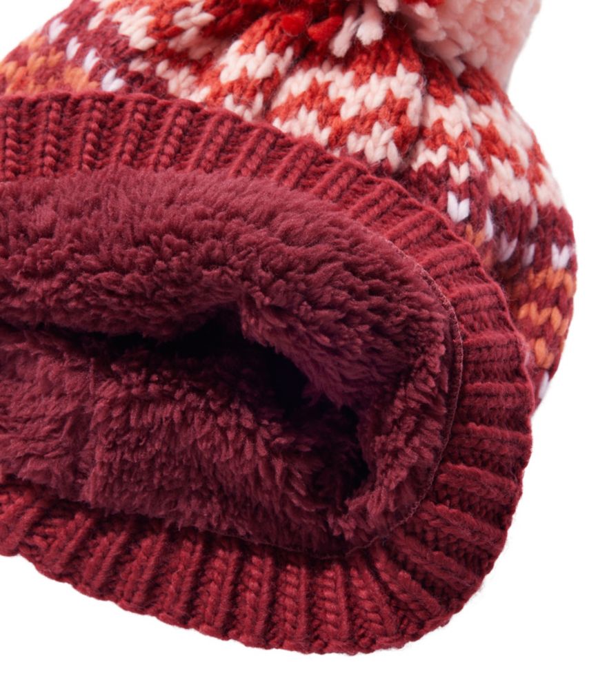 Toddlers' L.L.Bean Chunky Yarn Hat, Deep Rosewood, small image number 2